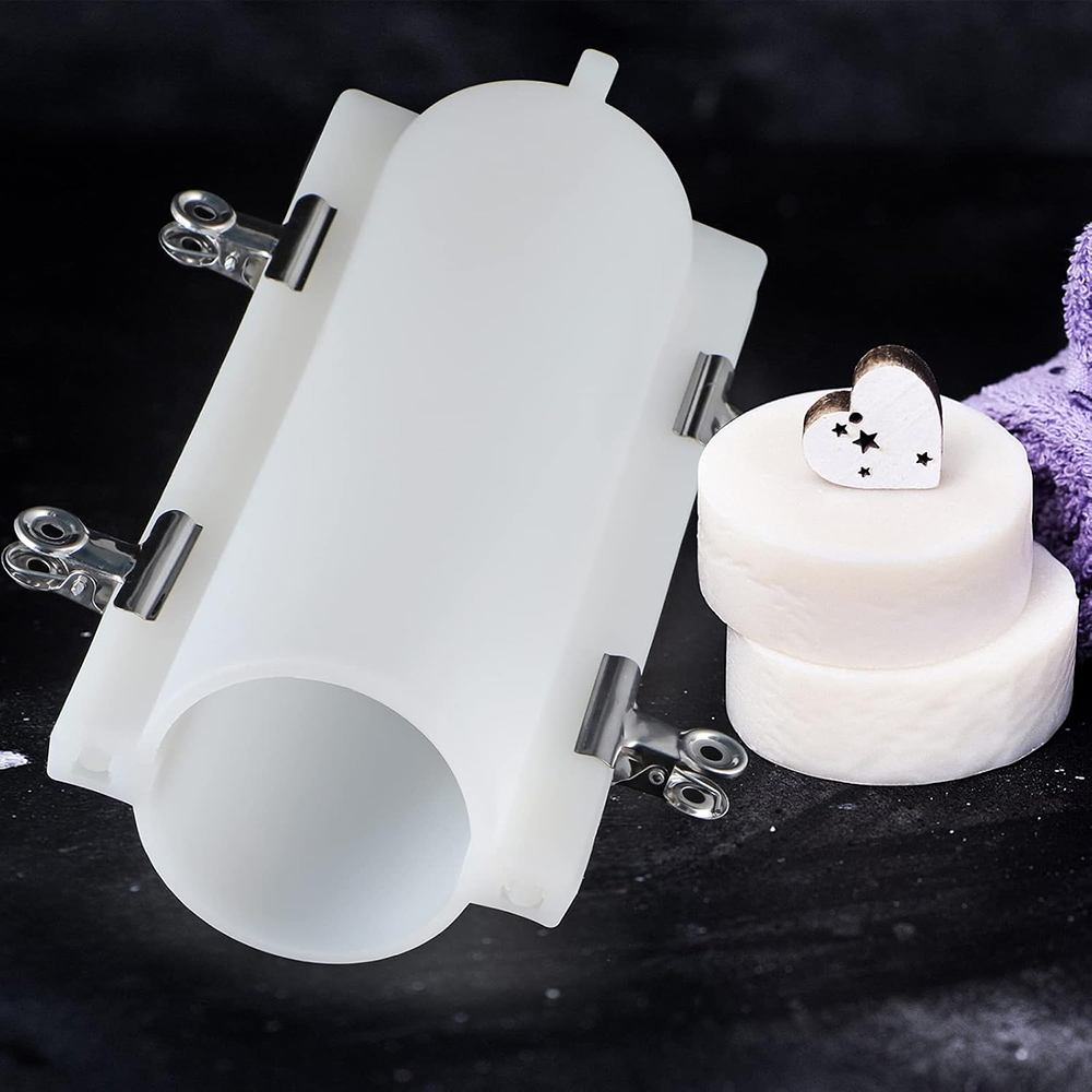 Candle Making Activity - 대형 실린더 튜브 비누 몰드(클립 포함),