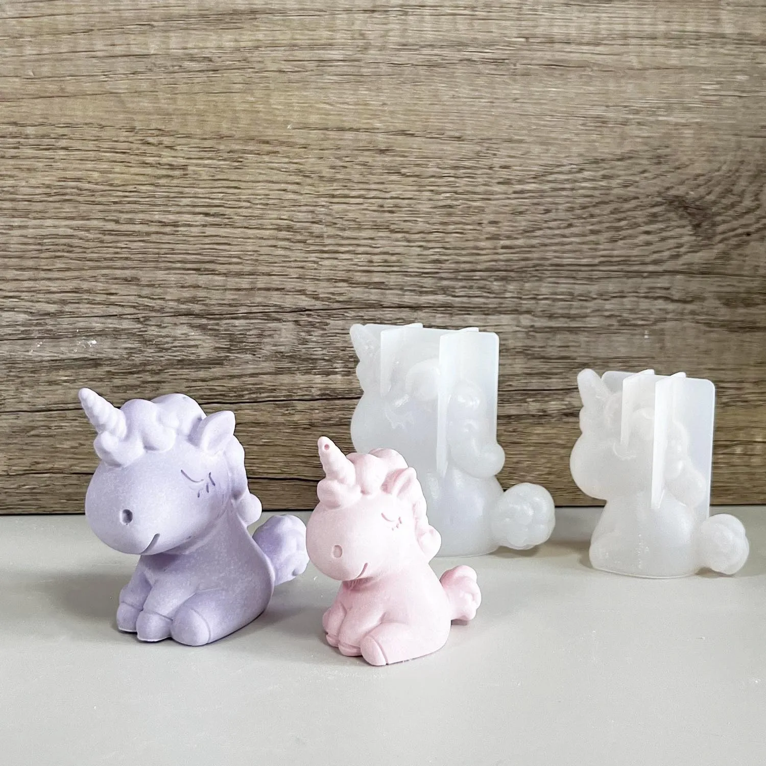 Candle Making Class - 3D 기하학 실리콘 유니콘 고양이 사슴