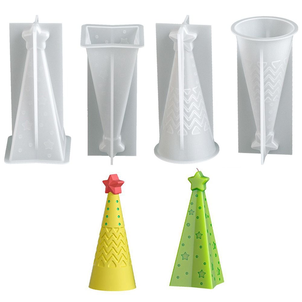 Candle Making Kit Xmas - 실리콘 크리스마스 콘 캔들 몰드 에폭시