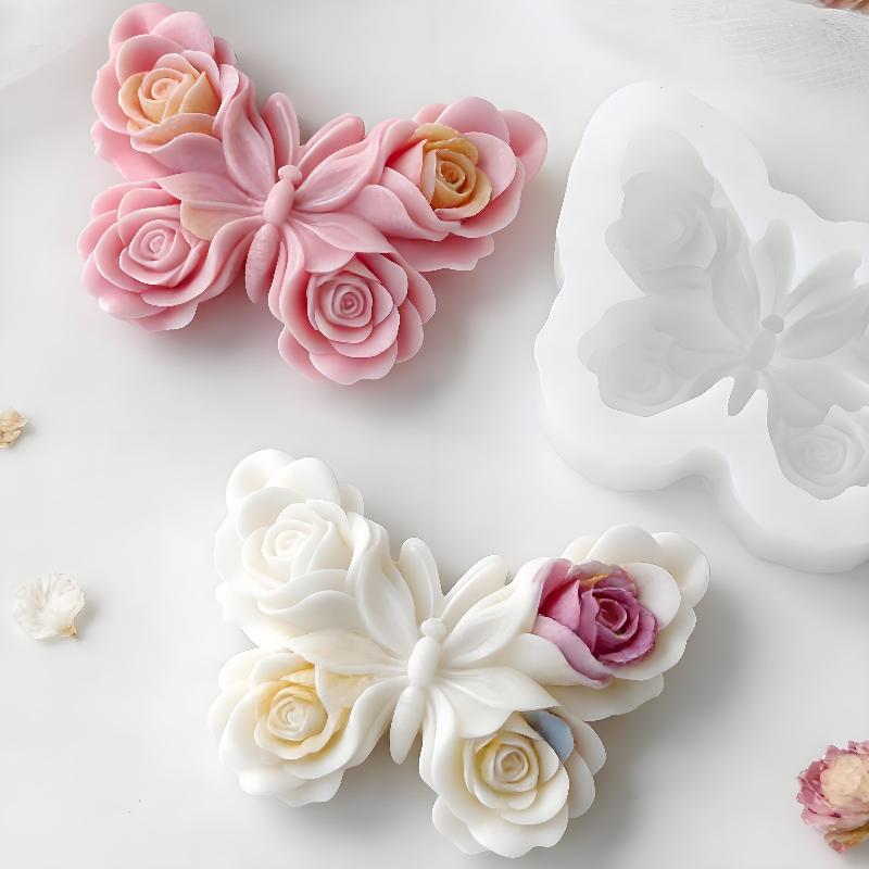 Candle Making Activity - DIY 장미 나비 모양 실리콘 몰드