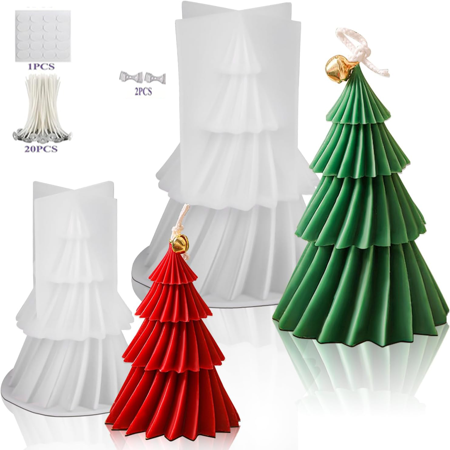 크리스마스 트리 실리콘 캔들 몰드 키트 DIY 에폭시  - Candle Making Kit Xmas 리뷰 및 가격