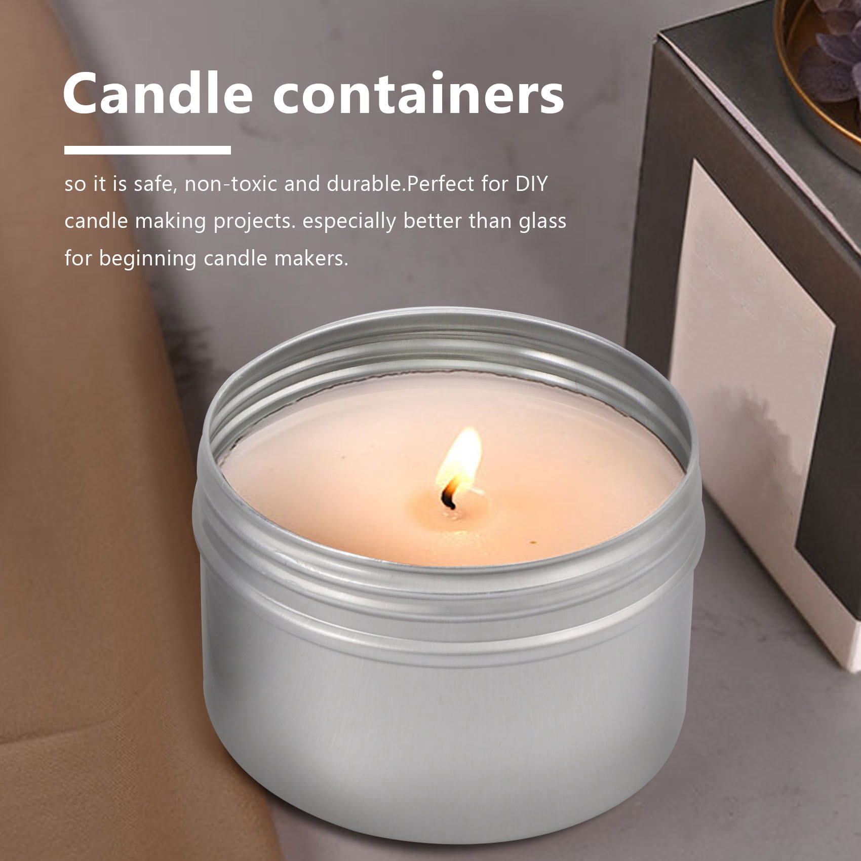 재고 수량 12개 4온스 금속 양초 틴 케이스 DIY  - Candle Making Quantities 리뷰 및 가격