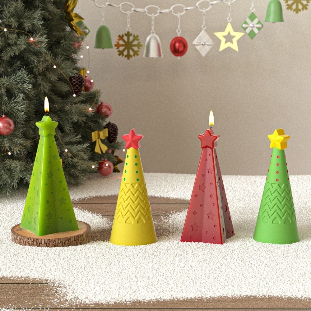 새로운 실리콘 크리스마스 콘 캔들 몰드 에폭시 수지 크 - Candle Making Kit Xmas 리뷰 및 가격