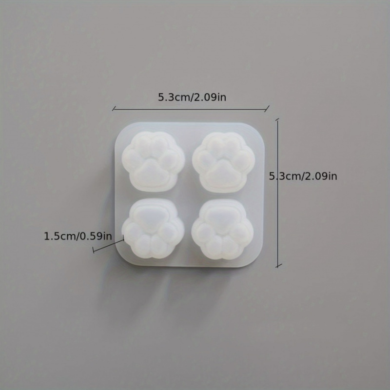 1개의 고양이 발 패턴 실리콘 몰드 세트-4A 독특한  - Candle Making Kit Diy 리뷰 및 가격