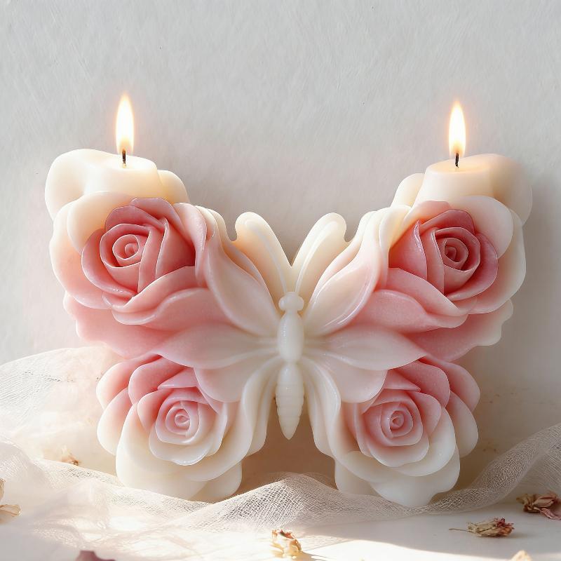 DIY 장미 나비 모양 실리콘 몰드 수제 아로마 캔들  - Candle Making Activity 리뷰 및 가격