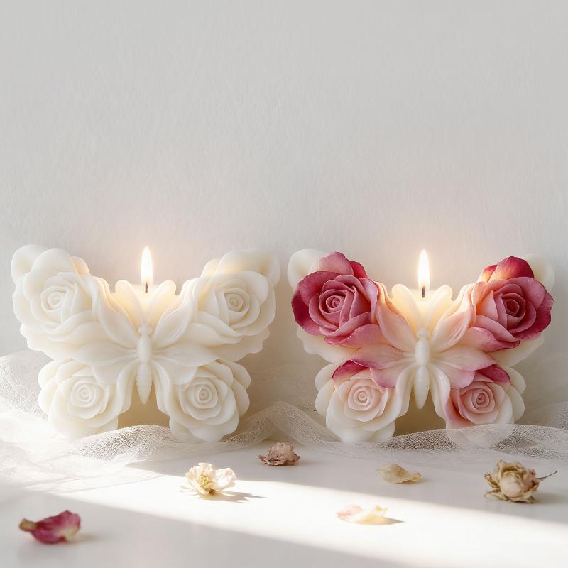 DIY 장미 나비 모양 실리콘 몰드 수제 아로마 캔들  - Candle Making Activity 리뷰 및 가격